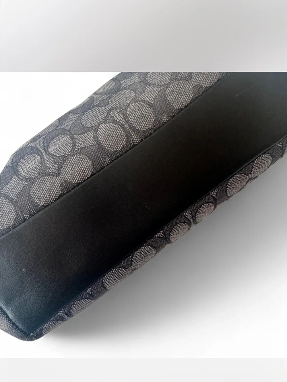 Coach Black and Gray Signature Jacquard Tote